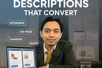 write ecommerce descriptions for shopify etsy amazon
