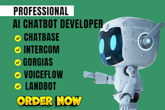 create ai chatbot chatbase  use intercom gorgias voiceflow landbot ai automation