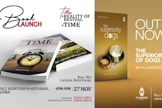 do book launch or book release flyer or bookmark design