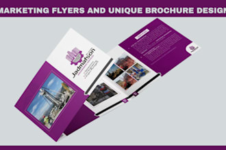 design a3, a4, and a5 flyers, brochure, company profile, and booklets in 2 days