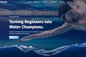 build squarespace swimming pool website swimming coach instructors website