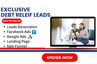 generate debt relief leads debt settlement debt relief debt consolidation