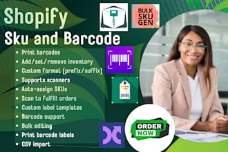 setup shopify sku and barcode f yanet 506 easyscan sku auto syncx ordexis skugen