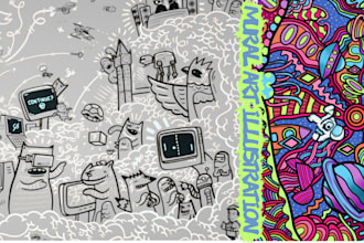 design mural art illustration wall graffiti art wallpaper street art doodle art