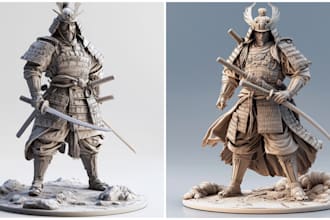 create 3d character modeling 3d sculpting 3d model for game and animation