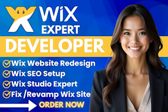 redesign revamp update wix website wix seo wix payment wix studio wix expert