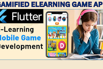 develop ai gamification kid learning mobile game  quiz game app multiplayer game