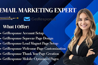 setup getresponse squeeze page, welcome page, thank you page, email segmentation
