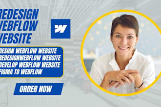 design or redesign webflow, develop webflow, webflow website, figma to webflow