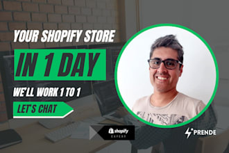 build shopify store in 1 day, shopify store setup, shopify design