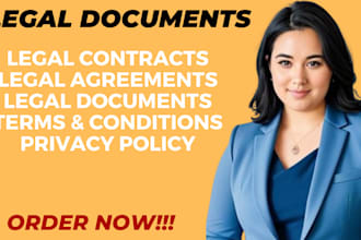 be your lawyer for legal agreements, contract, terms and conditions, mou or nda
