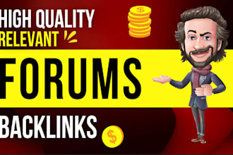 create high quality seo forum backlinks in your niche,