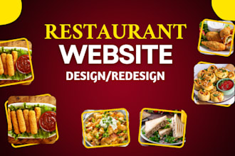 design food restaurant website with online ordering, menu integration, food menu