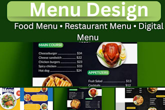 do menu design, food menu, restaurant menu and digital menu
