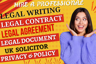 be your UK solicitor for legal agreements, legal contract, contract review