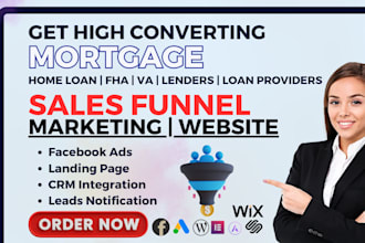 create converting mortgage sales funnel mortgage website home loan ads campaign