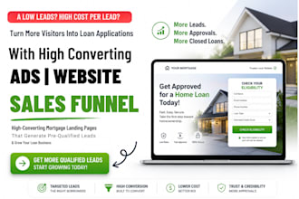 converting mortgage website set fha, VA home loan ads mortgage loan sales funnel
