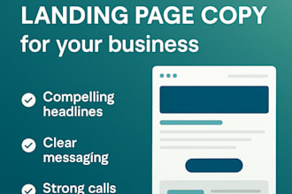 write high converting landing page copy for your business