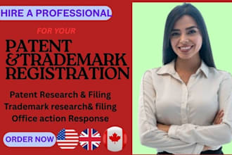 be your trademark attorney, patent filing ,registration ,amazon brand, uspto