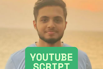 write your youtube video script or video essay
