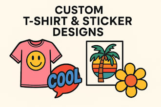do custom t shirt designs, etsy doodle, and sticker art with graphics t shrit