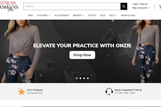 design fitness apparel website yoga sportswear gym shopify dropshipping store