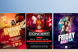 design an eye catching flyer for your party, club, event or business