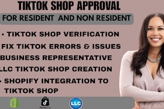 create USA tiktok shop business representative for non resident llc