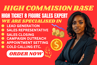 do commission based sales rep sales closure leads generation appointment setting