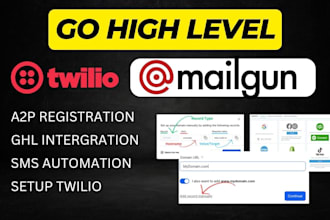 setup twilio ghl a2p 10dlc registration gohighlevel integration gmail SMTP