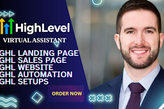build ghl virtual assistant landing page automation ghl sales page admin support
