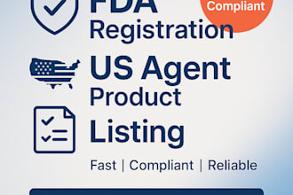 handle your fda registration, US agent, and product listing