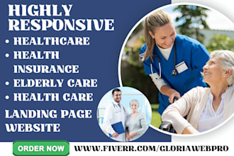 design healthcare website senior elderly care health insurance medicare website