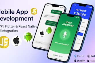 develop flutter react native cross platform app ai mobile mvp app ai integration