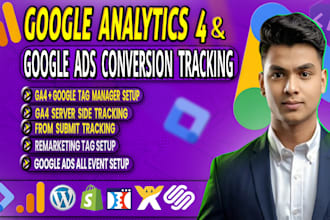 google analytics setup ecommerce tracking, gads coversion tracking by GTM
