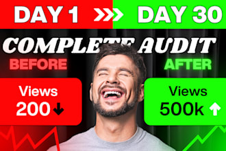 do complete audit, grow subscription, audience analysis to unlock monetization
