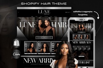 build hair extension shopify store beauty website hair extension website