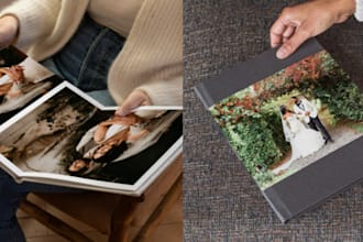 do wedding albums, family photobooks, photo collages