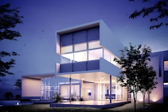 design exterior render 3d architecture rendering of house, warehouse, commercial