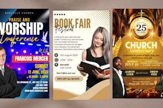 design professional flyers for church, book release or special events
