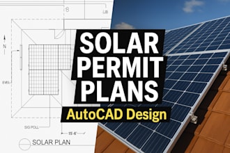 design detailed solar pv permit plans using autocad