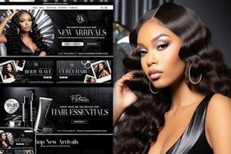 build hair extension shopify store beauty website hair extension website