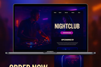 design a bar and nightclub website for summer events and bookings