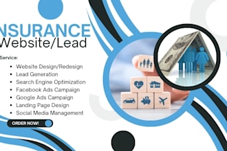 do insurance leads, life insurance website and health insurance landing page