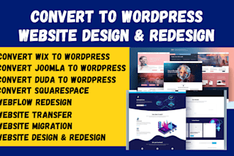 convert clone wix joomla duda squarespace webflow website woocommerce wordpress