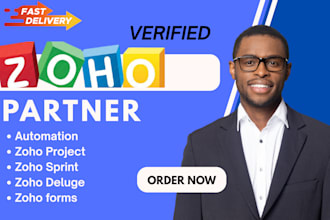 setup zoho project CRM sprint deluge automation zoho one sites forms creator
