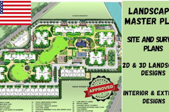 landscape layout, master plan, site plan, survey, 2d,3d rendering, architecture