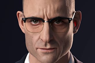 3d realistic human character 3d metahuman character modelling for nft ue5 daz3d