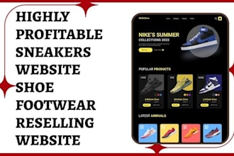 design sneakers website shoe shopify store footwear sneakers reselling website