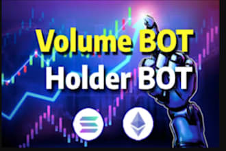 build trading volume bot, pump fun bot, bundle bot, telegram bot on evm solana